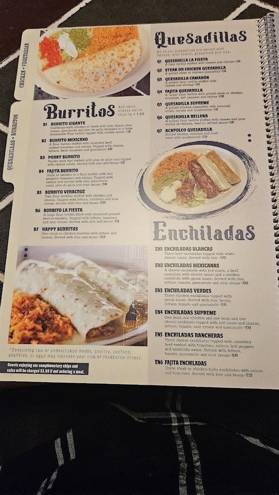 La Fiesta Mexican Restaurant Menu image 1